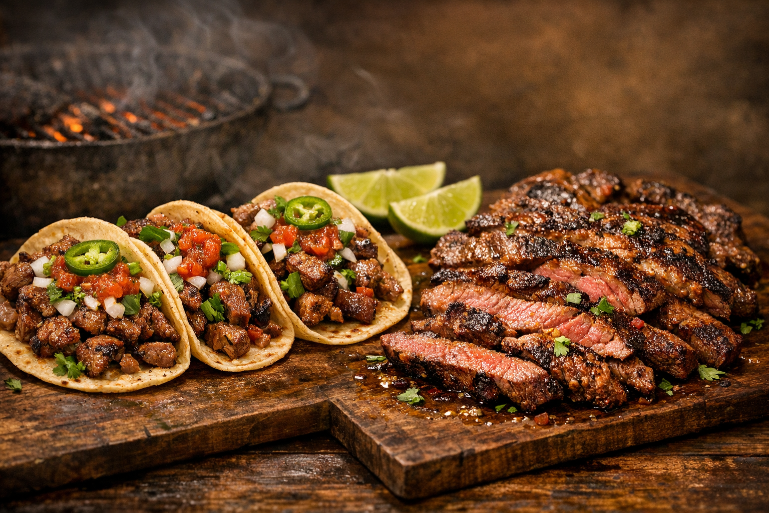 Sirloin hiperrealista para taquiza